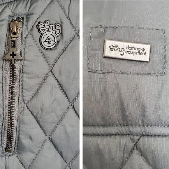 LRG Clothing Men's Grey Puffer Vest with Detachable Hood M - Picture 11 of 12